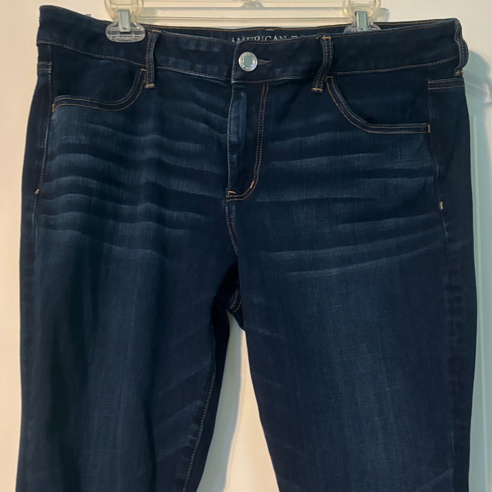 American Eagle Outfitters Dark Blue Ankle Jeans - Picture 5 of 11